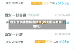 西安有哪些地区有疫情(西安那边有疫情吗)