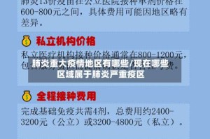 肺炎重大疫情地区有哪些/现在哪些区域属于肺炎严重疫区