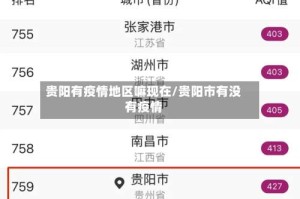 贵阳有疫情地区嘛现在/贵阳市有没有疫情