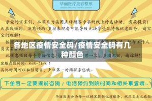 各地区疫情安全码/疫情安全码有几种颜色