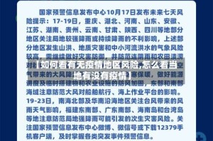 【如何看有无疫情地区风险,怎么看当地有没有疫情】