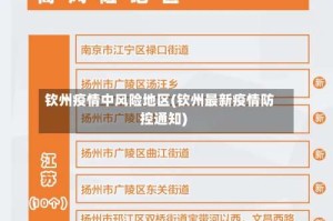 钦州疫情中风险地区(钦州最新疫情防控通知)
