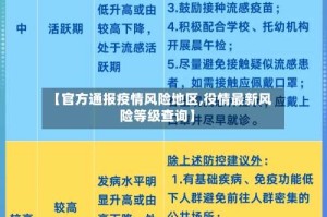 【官方通报疫情风险地区,役情最新风险等级查询】