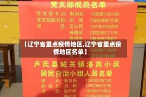 【辽宁省重点疫情地区,辽宁省重点疫情地区名单】