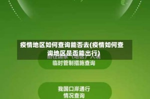 疫情地区如何查询能否去(疫情如何查询地区是否能出行)