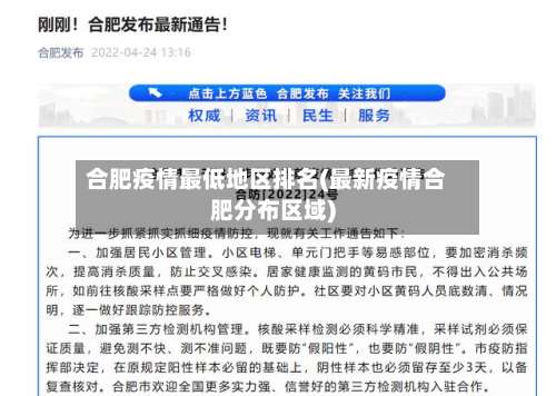 合肥疫情最低地区排名(最新疫情合肥分布区域)-第1张图片