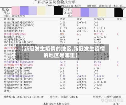【新冠发生疫情的地区,新冠发生疫情的地区是哪里】-第1张图片