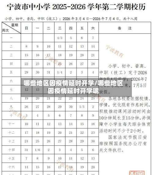 哪些地区因疫情延时开学/哪些地区因疫情延时开学呢-第2张图片