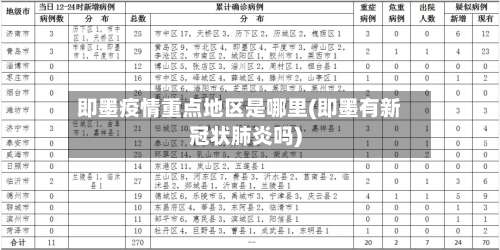 即墨疫情重点地区是哪里(即墨有新冠状肺炎吗)-第1张图片