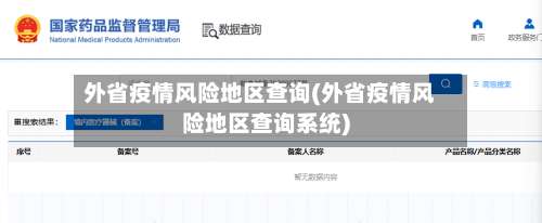 外省疫情风险地区查询(外省疫情风险地区查询系统)-第2张图片