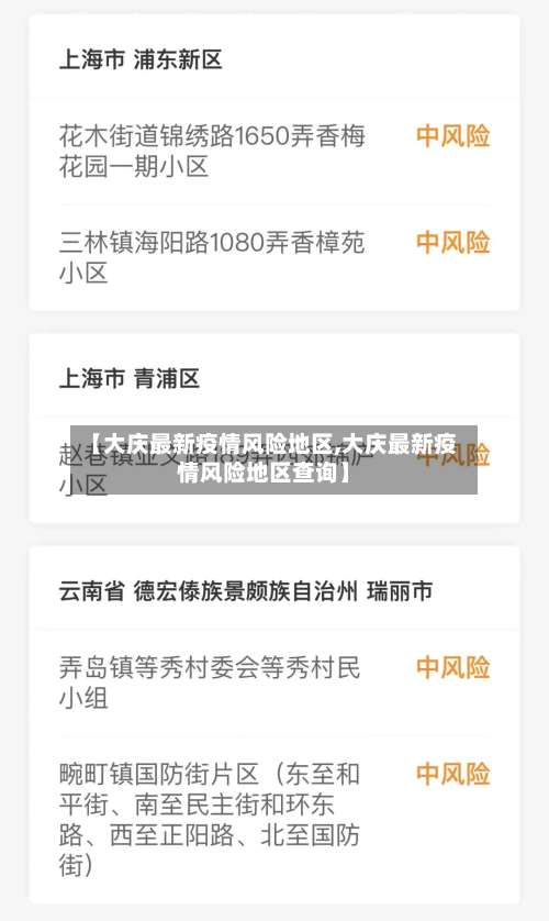 【大庆最新疫情风险地区,大庆最新疫情风险地区查询】-第3张图片