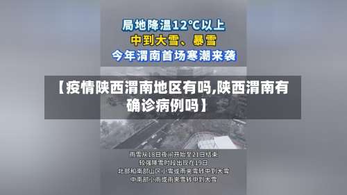 【疫情陕西渭南地区有吗,陕西渭南有确诊病例吗】-第2张图片