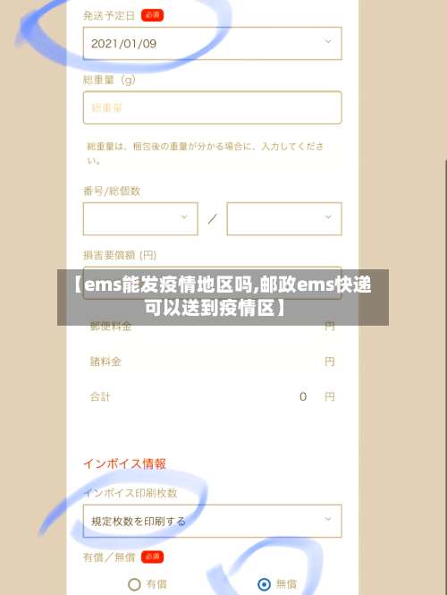 【ems能发疫情地区吗,邮政ems快递可以送到疫情区】-第3张图片