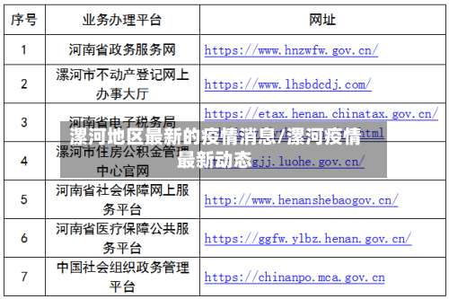 漯河地区最新的疫情消息/漯河疫情最新动态-第3张图片