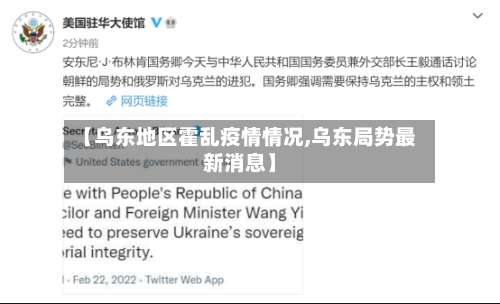 【乌东地区霍乱疫情情况,乌东局势最新消息】-第3张图片