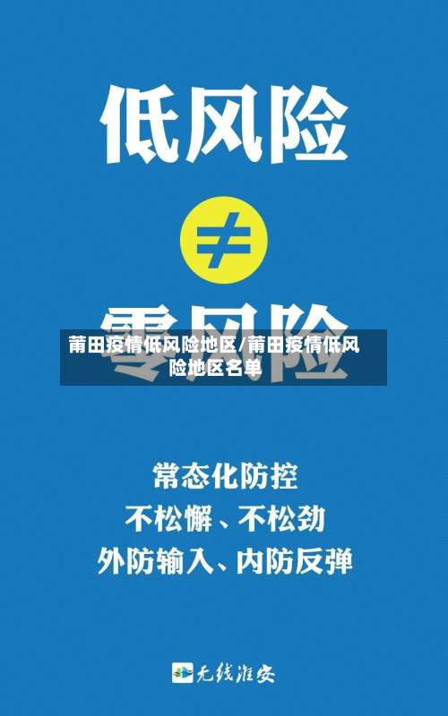 莆田疫情低风险地区/莆田疫情低风险地区名单-第1张图片