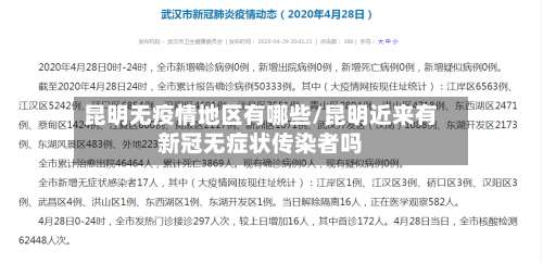 昆明无疫情地区有哪些/昆明近来有新冠无症状传染者吗-第1张图片