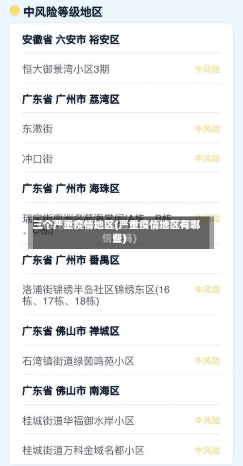 三个严重疫情地区(严重疫情地区有哪些)-第1张图片