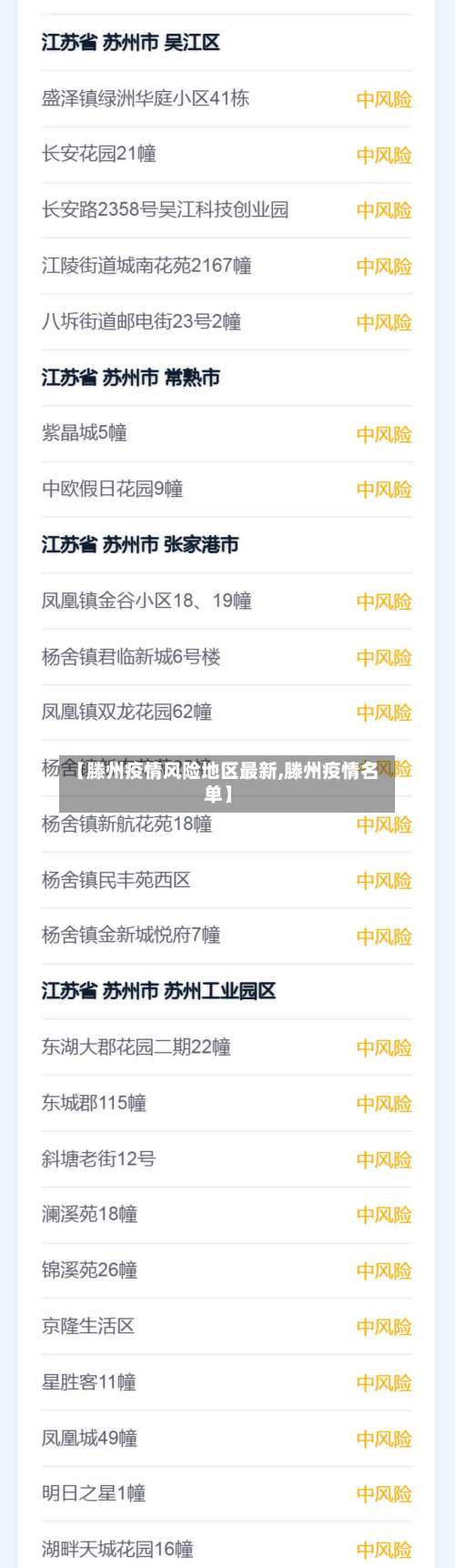 【滕州疫情风险地区最新,滕州疫情名单】-第1张图片