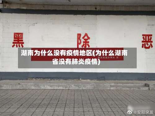 湖南为什么没有疫情地区(为什么湖南省没有肺炎疫情)-第2张图片