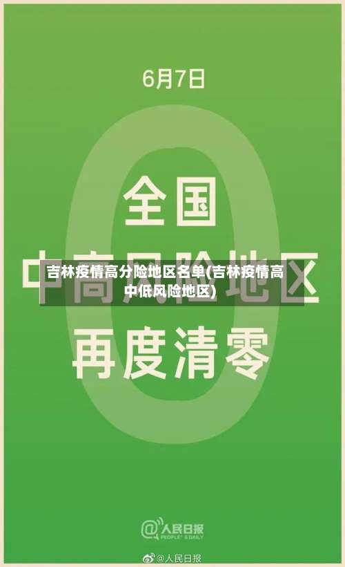 吉林疫情高分险地区名单(吉林疫情高中低风险地区)-第1张图片