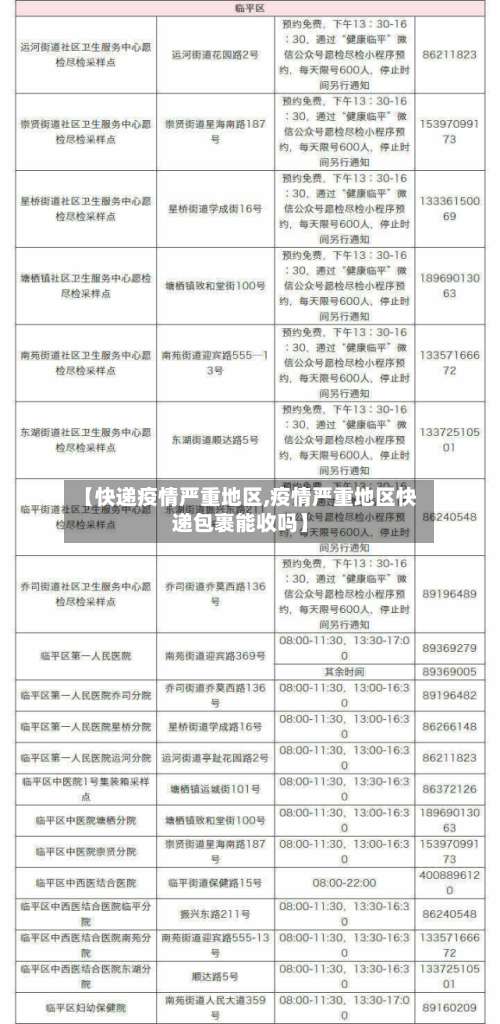 【快递疫情严重地区,疫情严重地区快递包裹能收吗】-第1张图片
